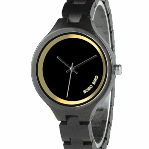 At 4 o'clock Slant LOGO Wooden Band Exquisite Quartz Wood Watches P16-1