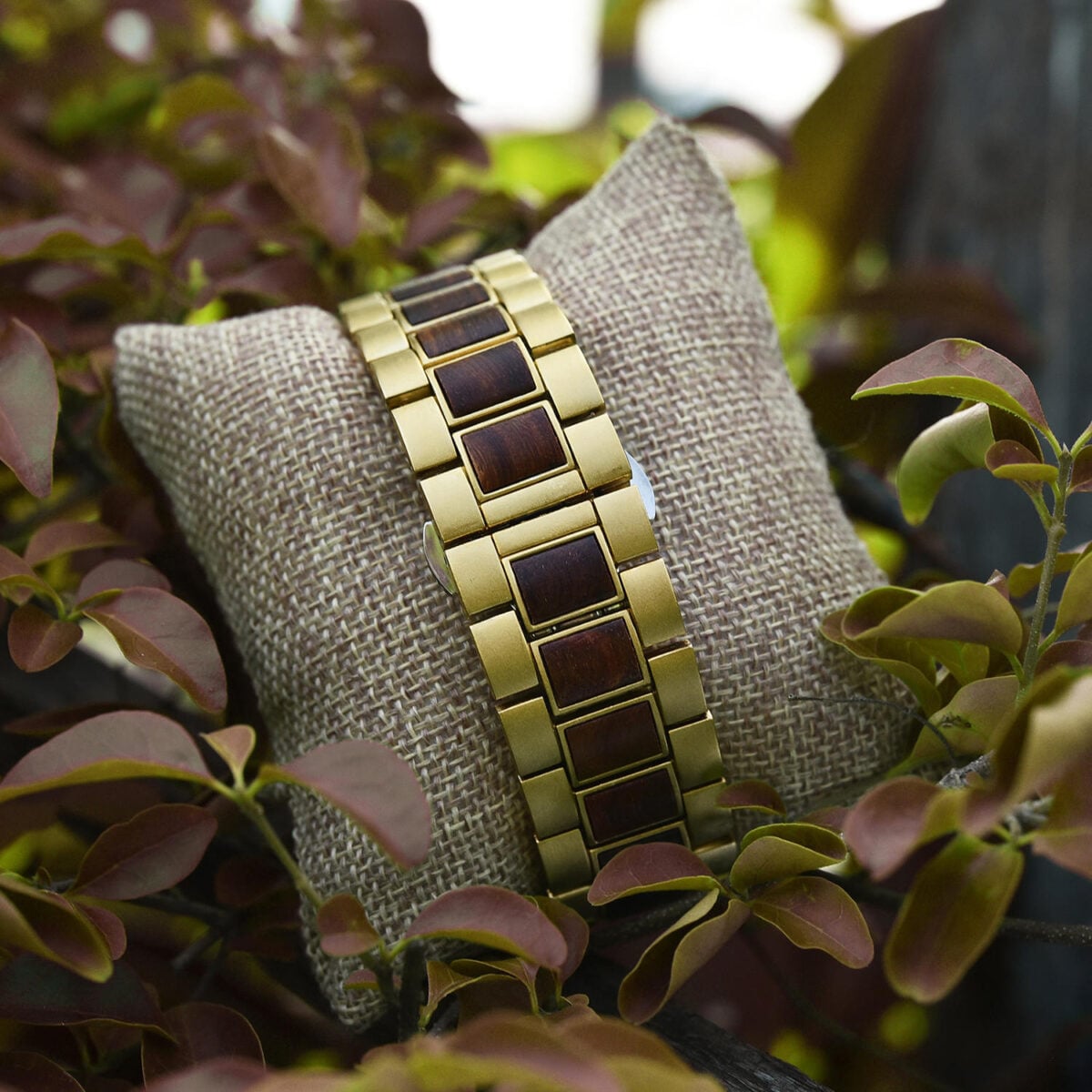 Personalized Gift Rosewood Round Gold Chronograph Men's Wooden Watches - Sunlight Q26-2_4 Personalized Gift Rosewood Round Gold Chronograph Men's Wooden Watches - Sunlight Q26-2_4