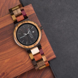 Personalized Gifts For Him BOBO BIRD Wooden Watches Colored wood - Rainbow P14-1