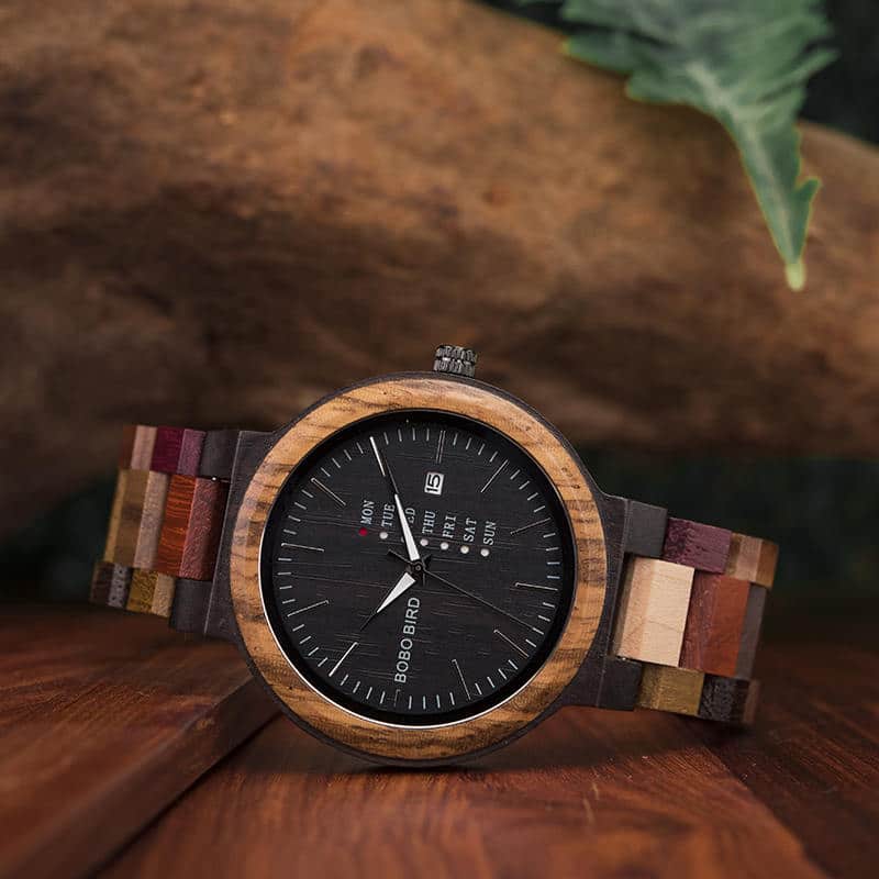 wooden watches for men Rainbow - Colored wood P14-1-4 wooden watches for men Rainbow - Colored wood P14-1-4