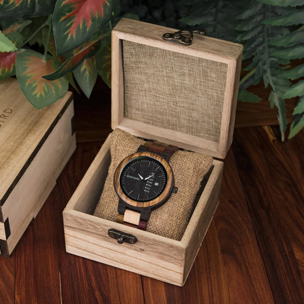 Personalized Gifts For Him BOBO BIRD Wooden Watches Colored wood - Rainbow P14-1