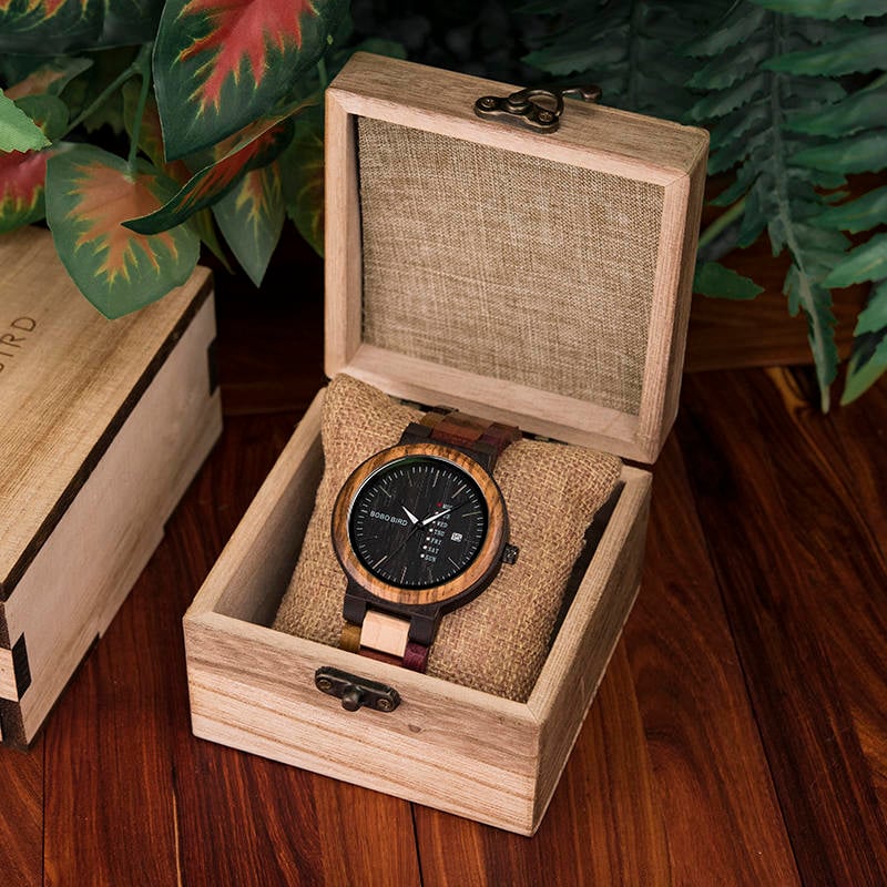 wooden watches for men Rainbow - Colored wood P14-1-5 wooden watches for men Rainbow - Colored wood P14-1-5