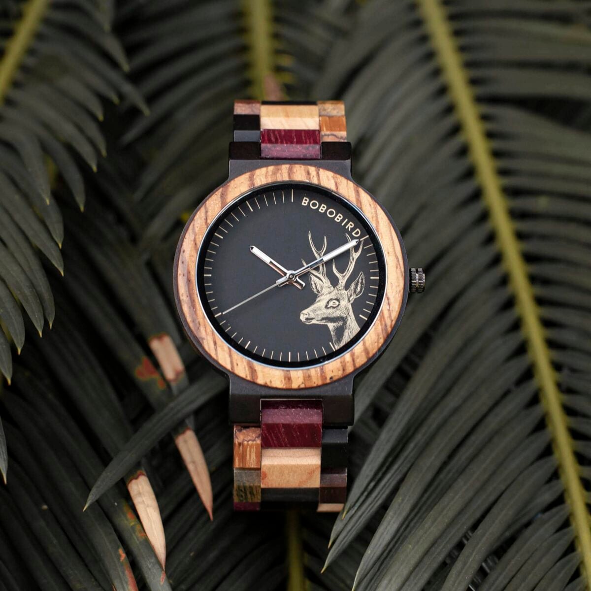 Personalized Gifts For Him BOBO BIRD Wooden Watches Colored wood - Rainbow