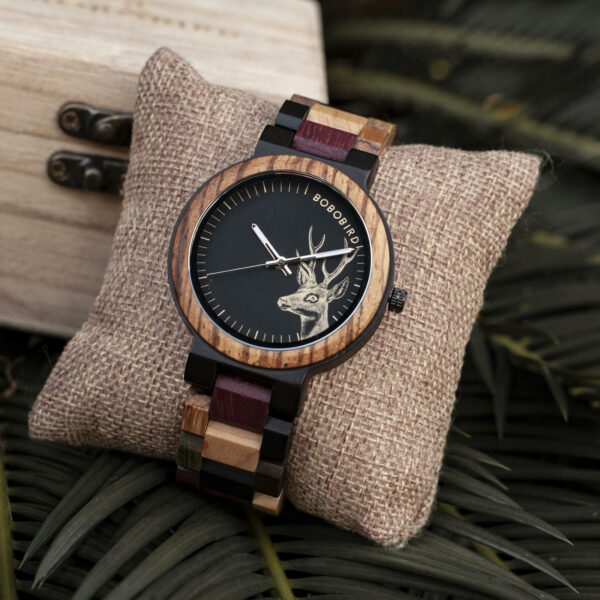 Personalized Gifts For Him BOBO BIRD Wooden Watches Colored wood - Rainbow P14-2