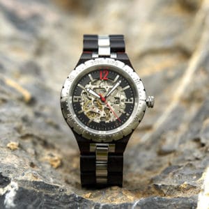 Luxury Handmade Natural Ebony Wood Automatic Mechanical Movement Men's Wooden Watches - General Q29-1