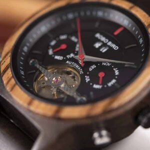 Luxury Mechanical Multifunctional Business Wood Watch Q27-5