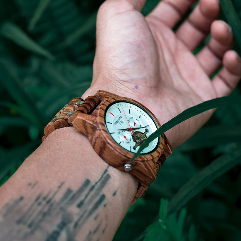 Luxury Mechanical Multifunctional Business Wooden Watches Q27-2-10 Luxury Mechanical Multifunctional Business Wooden Watches Q27-2-10