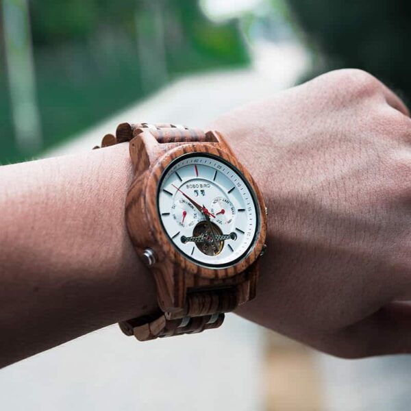 Luxury Mechanical Multifunctional Business Wooden Watches Q27-2