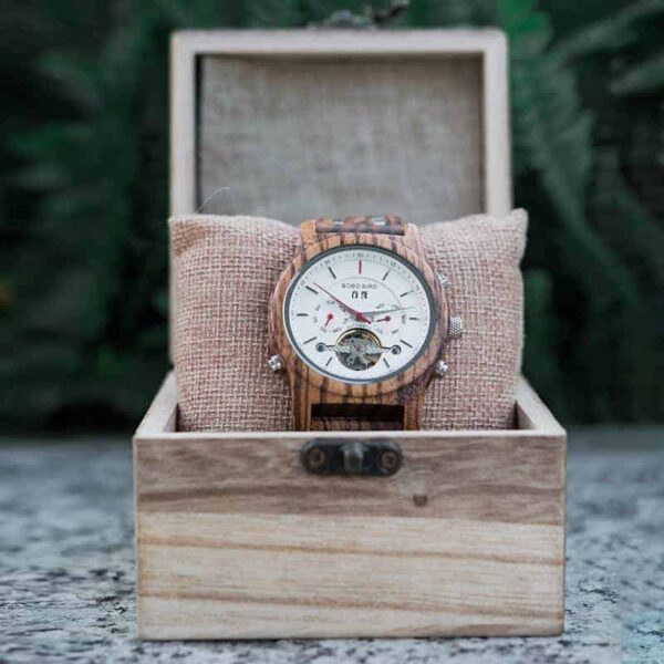 Luxury Mechanical Multifunctional Business Wooden Watches Q27-2
