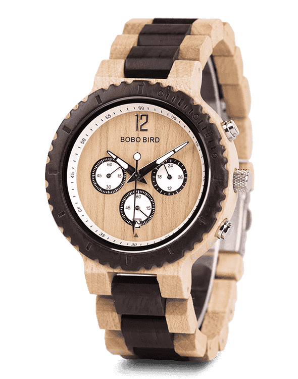 Bobo Bird Chronograph Wooden Watches Best Gift for Men