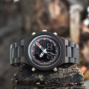 Wooden Watches for Men Ebony Wood Dual Display Quartz Watch for Men LED Digital Army Military Sport Wristwatch P02-1-1 Wooden Watches for Men Ebony Wood Dual Display Quartz Watch for Men LED Digital Army Military Sport Wristwatch P02-1-1
