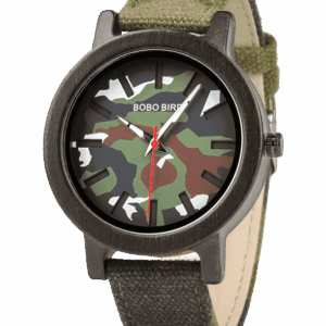 Green Army Military Men Quartz Wood Watches