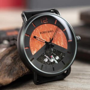 Fashion Stainless Steel Red Sandalwood Watch R30-1