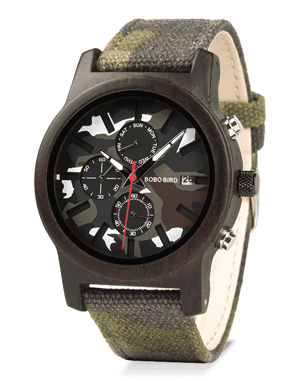 Orologio Cronografo Militare Orologi di lusso in legno R17-2