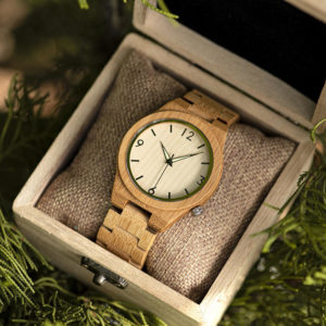 Bamboo Wooden Watches Handmade Natural Bamboo Wooden Strap Japanese Movement Unique and Lightweight D27-1-5