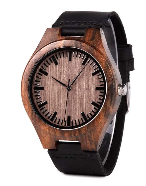 Mens Customized Engraved Wooden Watches Quartz Casual Wristwatches for Men Husband Boyfriend Dad Son Family Friends Personalized Gift