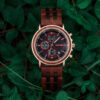 Amaranth wood and stainless steel Handmade men's wooden watches - Gawaine S18-5_1500_18 Amaranth wood and stainless steel Handmade men's wooden watches - Gawaine S18-5