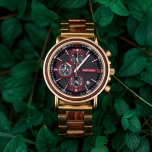 木製腕時計（男性用） Schlosspark S18-4