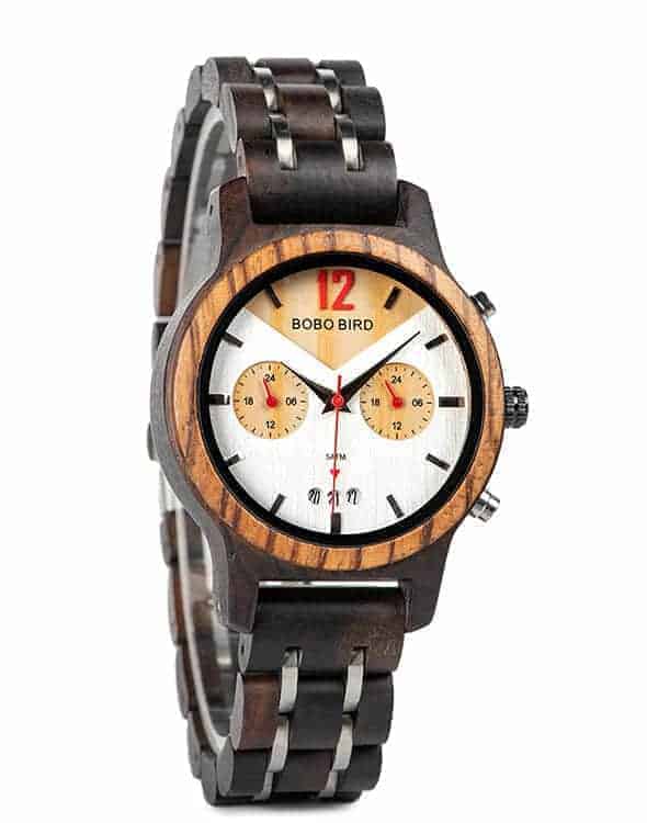 Relógios de Madeira Artesanal Ebony S15-3