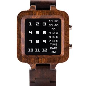Digit Displayed wooden Watches T04