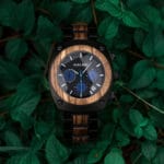 Engraved Wooden Watch For Men Handmade Zebrawood Multifunctional Chronograph Personalized Wood Watch - Commander T08-2