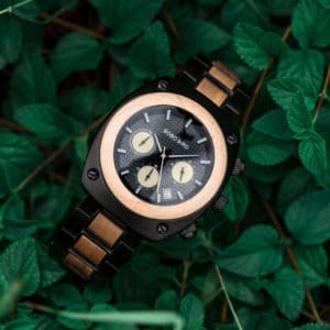 Engraved Wooden Watch For Men Handmade Maple Multifunctional Chronograph Personalized Wood Watch - Commander T08-3