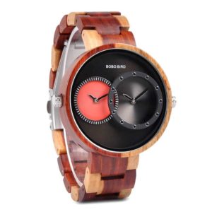 2 Time Zone Wooden Watches R10-2