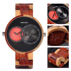 2 Time Zone Wooden Watches R10-2