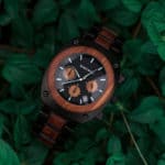 Engraved Wooden Watch For Men Handmade Redwood Multifunctional Chronograph Personalized Wood Watch - Commander T08-1