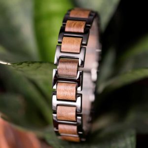 Men's Stainless Steel and Wooden Bracelet WB-2
