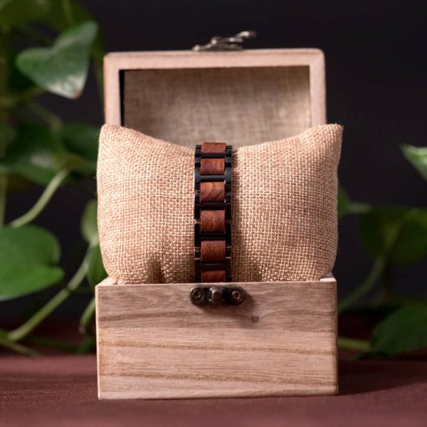 Men's Stainless Steel and Wooden Bracelets WB-3