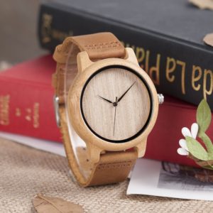 Bamboo Wooden Watches – Lightweight bamboo and wood clock - BOBO BIRD  A19