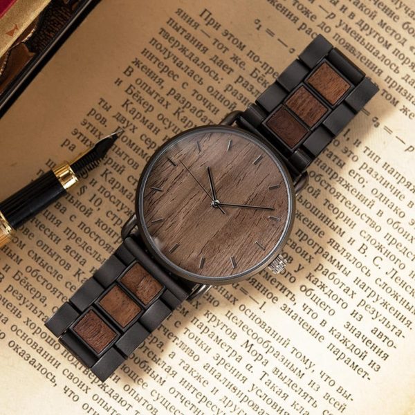 I migliori regali personalizzati o personalizzati orologi di legno per gli uomini - Oak T23-4