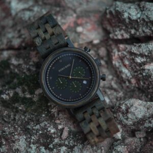 Reloj de pulsera minimalista y ligero de madera de sándalo hecho a mano con movimiento de cuarzo japonés - Neptune T27-2