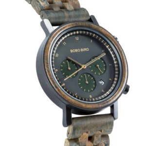 Reloj de pulsera minimalista y ligero de madera de sándalo hecho a mano con movimiento de cuarzo japonés - Neptune T27-2
