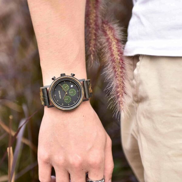 Minimalist Lightweight Handmade Sandalwood Wooden Wrist Watch Japanese Quartz Movement - Neptune T27-2