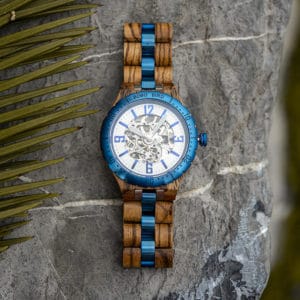 Luxury Handmade Natural Zebra Wood Automatic Mechanical Movement Men's Wooden Watches - General Q29-3