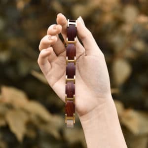 Handmade Natural Red Sandalwood Wooden Bracelets - Indie GT039-2B