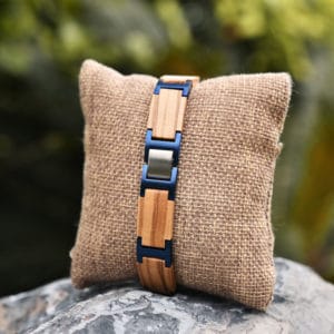 Bracelets en bois de zèbre naturel faits à la main - Folk GT039-4B