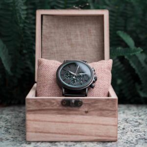 Classic Handmade Personalized Gift Ebony Men's Wooden Watches Best Gift Ideas for Men 2021 - Explorer Q26-1_5