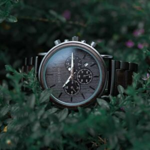 Classic Handmade Personalized Gift Ebony Men's Wooden Watches Best Gift Ideas for Men 2021 - Explorer Q26-1_9
