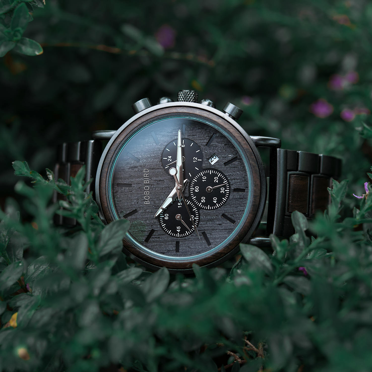 古典的な手作りのパーソナライズされたギフト黒檀の男性の木製の時計男性のための最高のギフトのアイデア2022 - 