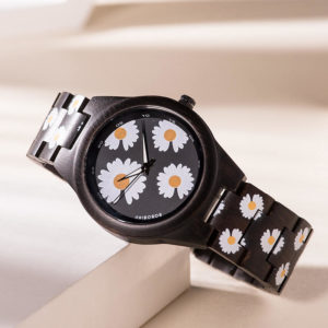 The Fashion Handmade Ebony Printed Unique Wooden Watches
