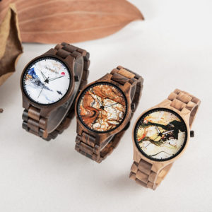 Engraved Wooden Watch For Men Handmade Zebrawood Personalized Wood Watch - T26