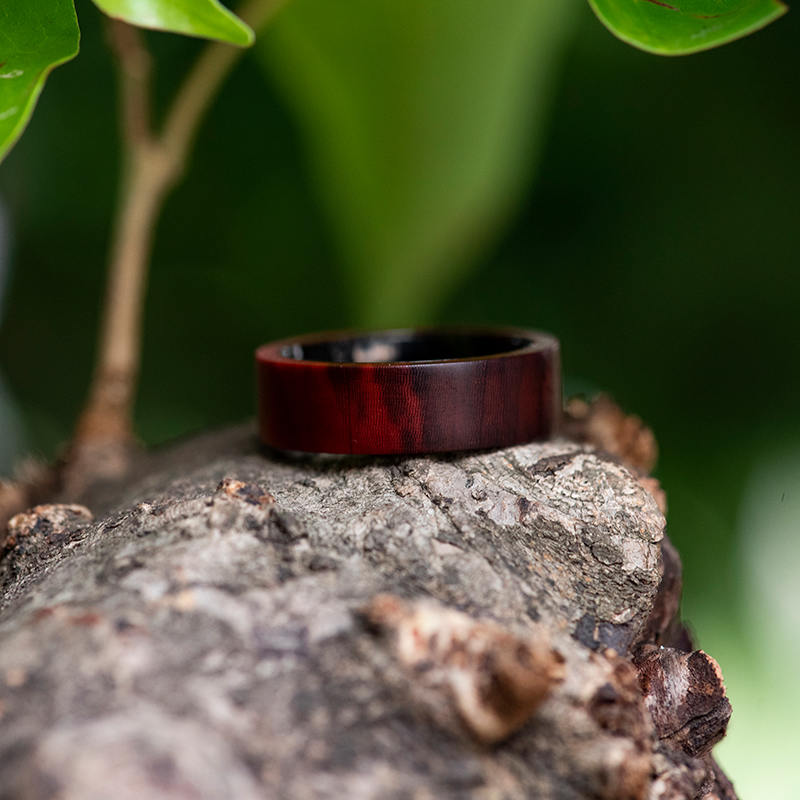 Anniversary Wooden Ring Custom Redwood Wooden Ring Mens wooden rings for men GSP09 01L 10