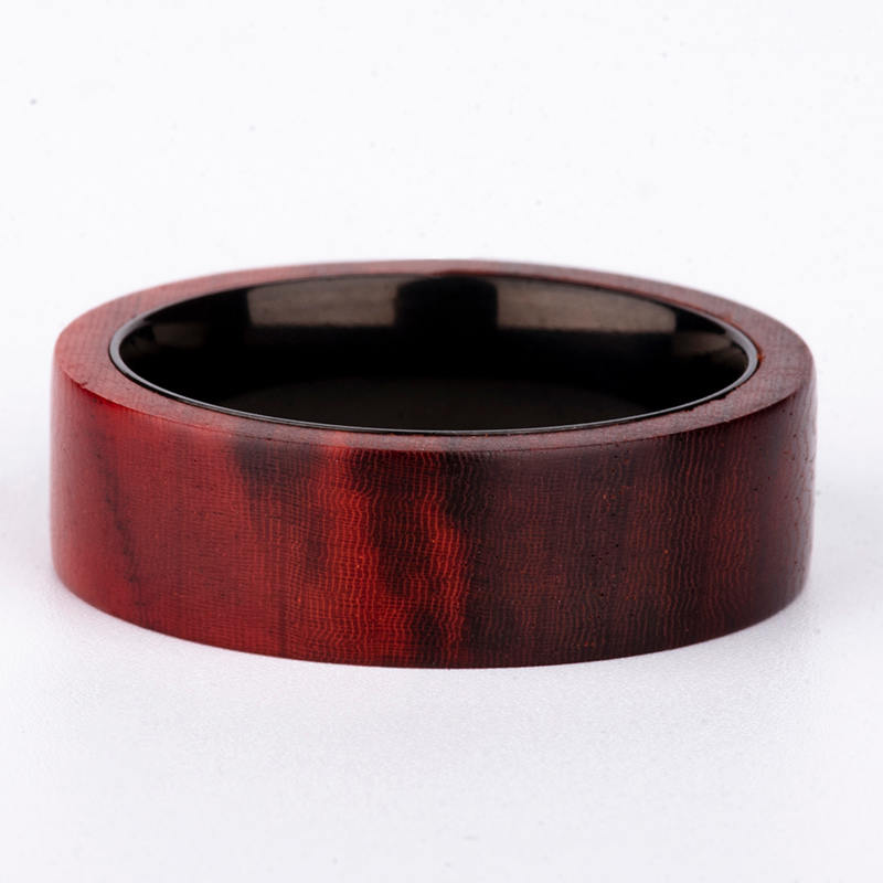 Anniversary Wooden Ring Custom Redwood Wooden Ring Mens wooden rings for men GSP09-01L-2