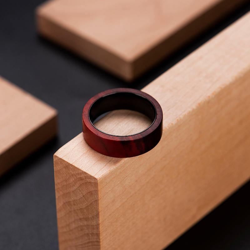 Anniversary Wooden Ring Custom Redwood Wooden Ring Mens wooden rings for men GSP09 01L 5