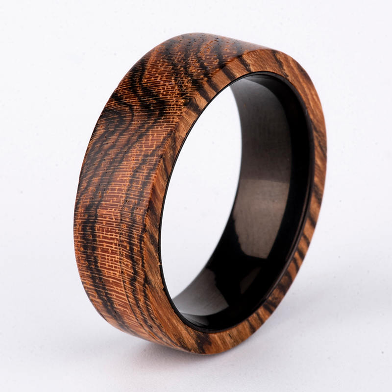 Wood Ring - Custom Wood Ring - Personalized Ring - Engraved - Wedding Ring - Wooden Ring - Mens Jewelry - 5 Year Anniversary