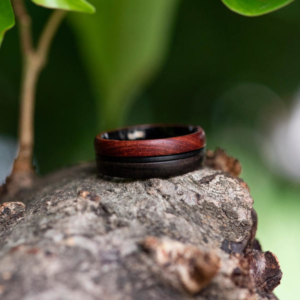 Anillo de madera de 5 años, anillo de madera personalizado para hombres Anillos de madera para hombres GSP11-01K