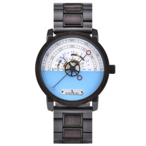 Personalized Automatic Mechanical Handmade Wooden Watches Aviation Military Style Ebony Watch GT043-1A-1 Personalized Automatic Mechanical Handmade Wooden Watches Aviation Military Style Ebony Watch GT043-1A-1